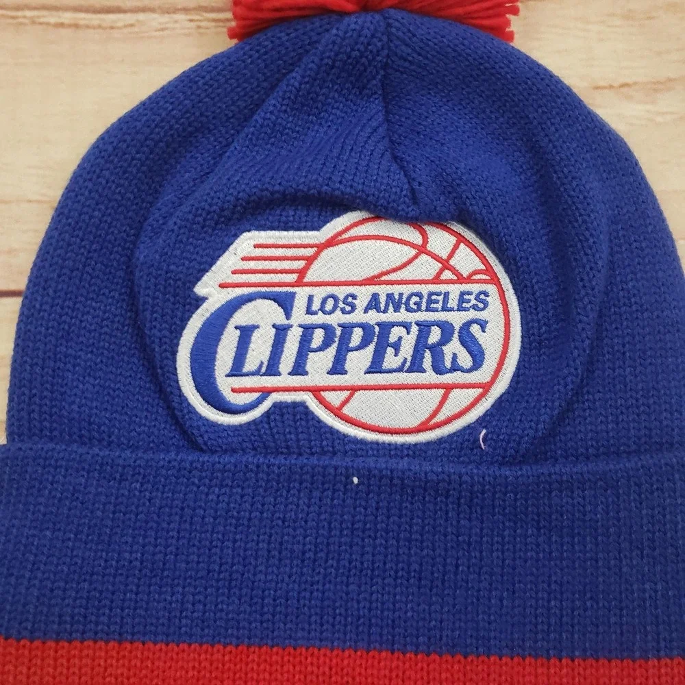 Los Angeles Clippers Hat Cap Snap Back NBA‎ Basketball Hardwood Classic Pom Pom